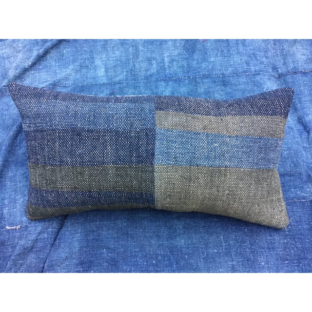 Indigo Hand Woven Rag Rug Pillow Chairish