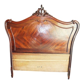 Antique French Louis XV Rosewood Full-Queen Headboard For Sale