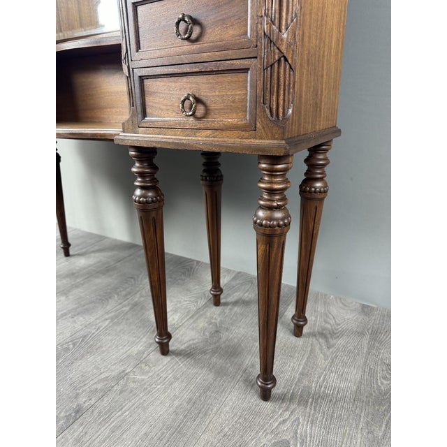 20th Century Louis XVI Dressing Table with Triptych Mirror For Sale - Image 6 of 13