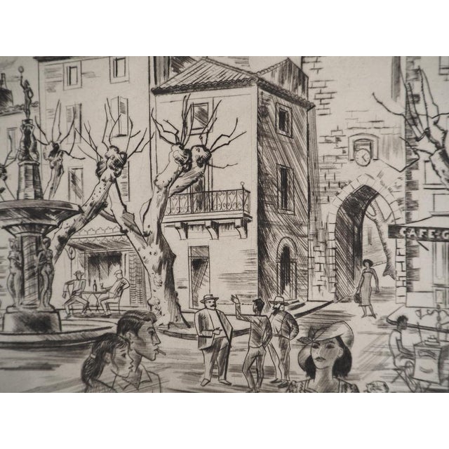 Jacques Boullaire, Courthezon (Vaucluse), 1971, Original Copper Engraving For Sale - Image 4 of 6