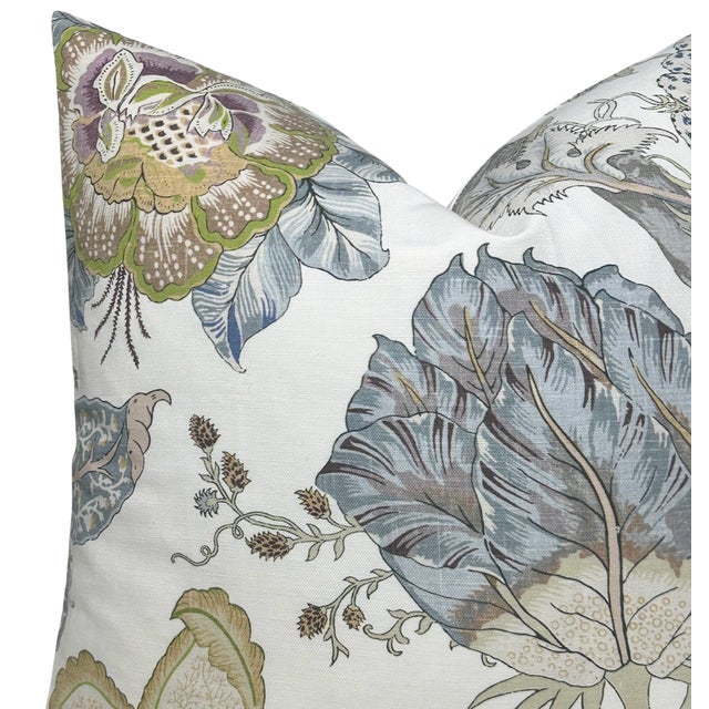 ⭐️ Ships Within 2 Days On the Front: Floral Linen Fabric On the Back: Ivory Linen Fabric All pillow covers are sewn...