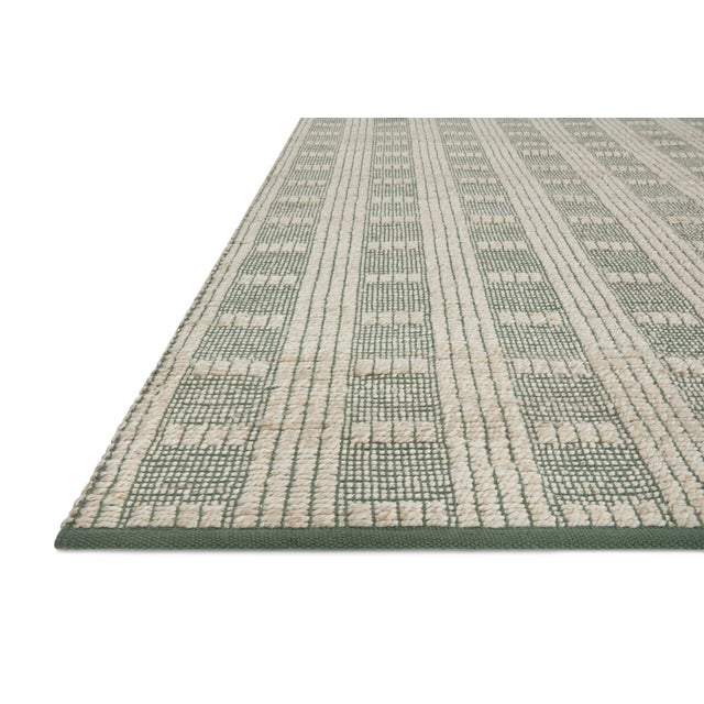 Contemporary Angela Rose x Loloi Colton Ivory / Sage 18" x 18" Sample Rug For Sale - Image 3 of 8