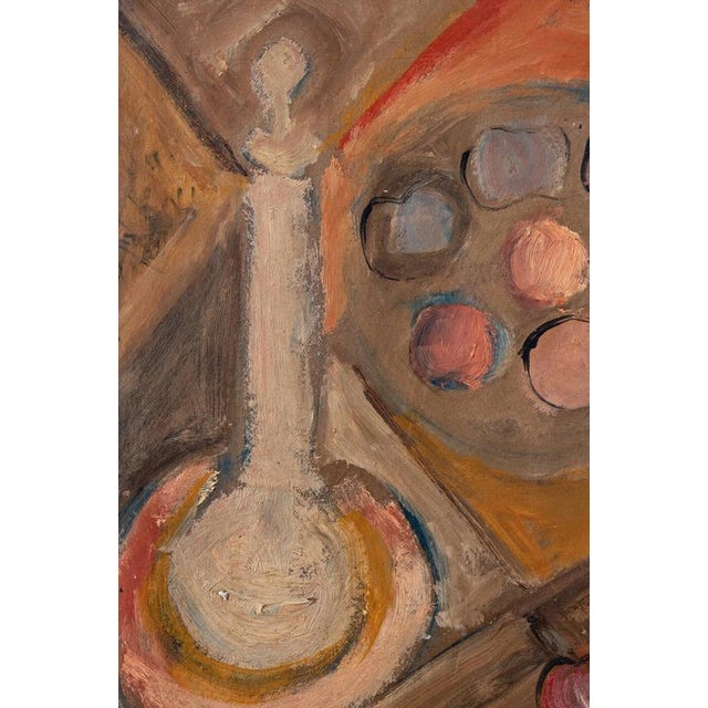 Mid-Century Modern Nikolai Issaiev, Still Life with Fruits, Gouache and Oil Painting on Board For Sale - Image 3 of 9