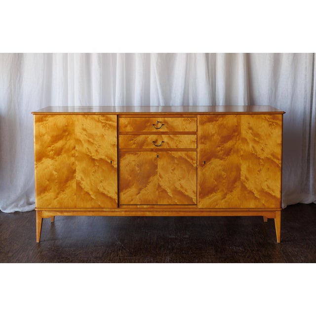 Mid Century Flame Birch Sideboard For Sale - Image 12 of 15