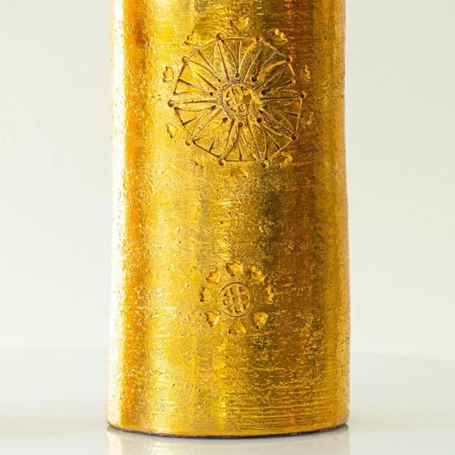 Ceramic Floor or Table Lamps from Bitossi with Silk Lampshades attributed to R. Houben, 1970s, Set of 2 For Sale - Image 6 of 11