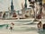 Rustic Henry Emil Salloch Original Watercolor on Paper European City Winter Scene, 1935. For Sale - Image 3 of 7