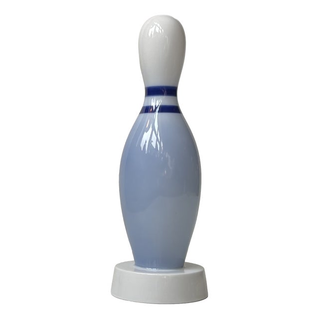 Vintage Bowling Pin in Glazed Porcelain from Bing & Grondahl, Denmark, 1970s For Sale