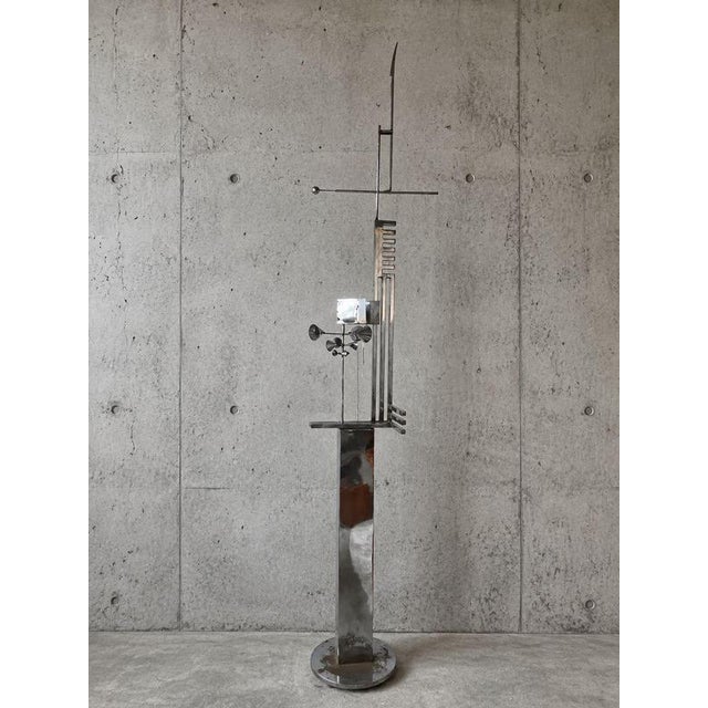 Chrome Kinetic Wind Catcher Sculpture, 1970s For Sale - Image 10 of 10