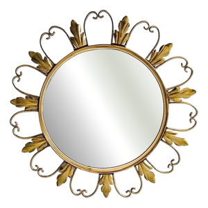 Mid-Century Sunburst Butler Mirror from Deknudt, 1960s