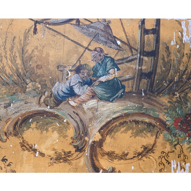 18th C. Italian Chinoiserie Venetian Louis XV Period Antique Polychrome Painted Dressing Table Console For Sale - Image 15 of 18