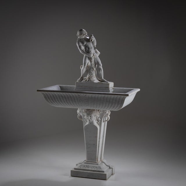 Marble Wall Fountain with Satyr, 19th Century For Sale - Image 11 of 18