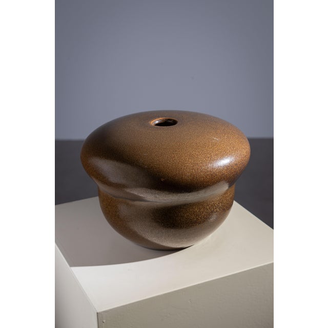 Mid-Century Modern Glazed Ceramic Vase, 1970s For Sale - Image 9 of 9