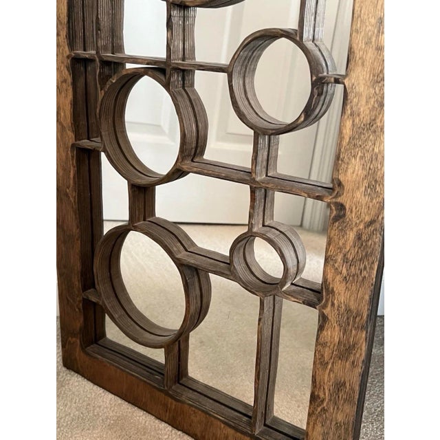 Ron Pessolano (1947-2017) Signed Hand Crafted Studio Arts & Crafts Wood Frame Mirror One of a Kind For Sale - Image 10 of 12