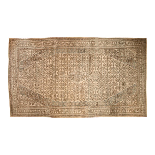 Vintage Distressed Bibikabad Carpet - 10'7" x 18'4" For Sale