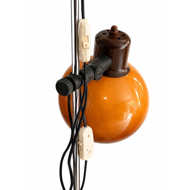 Brown Large Space Age Hungarian Double Floor Lamp from Szarvasi, 1970s For Sale - Image 8 of 10