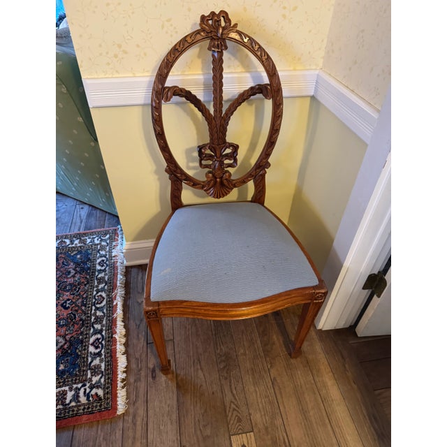 Early 20th Century Antique English Mahogany Dining Table & 14 Chairs, Expands to Seat 14 For Sale - Image 5 of 18