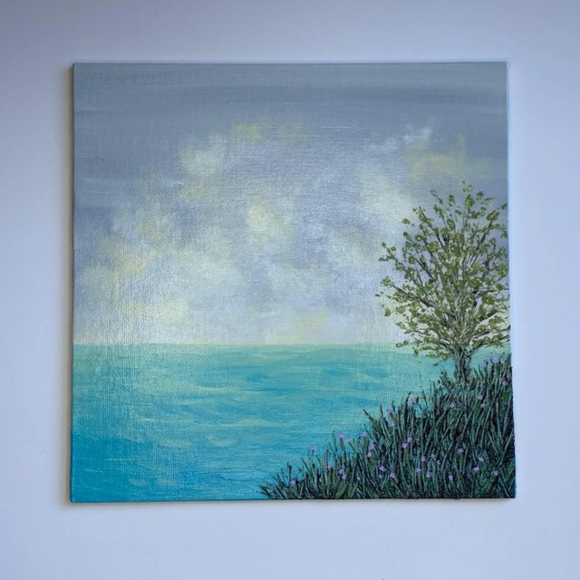 This wonderful hand painted artwork is titled "Peace and Quiet 2". It's an acrylic painting that is 8" x 8" in size and...