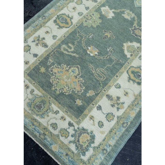 Black Turkish Oushak Rug 2'11"x 7'11" #19164 For Sale - Image 8 of 8