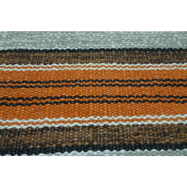 Rag Rug Swedish Mid Century Vinyl For Sale - Image 4 of 7