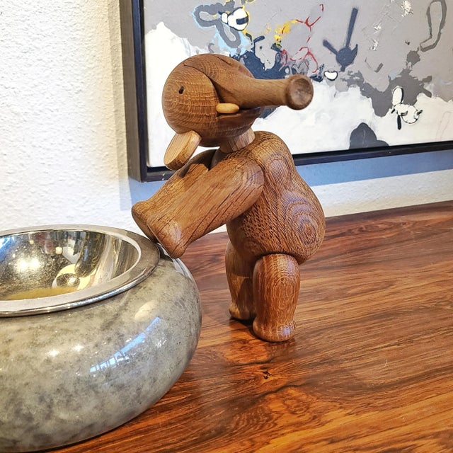 Wood Early Original Articulated Oak Elephant by Kay Bojesen (1953, Denmark) For Sale - Image 7 of 10