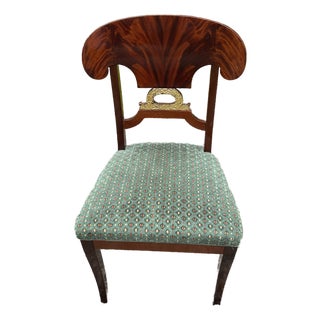 Biedermeier Style Flame Mahogany Dining Chairs -Set of 6 For Sale