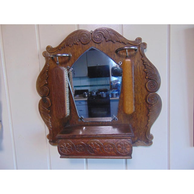 Mid-Century Wooden Rack with Clothes Brushes For Sale - Image 6 of 6