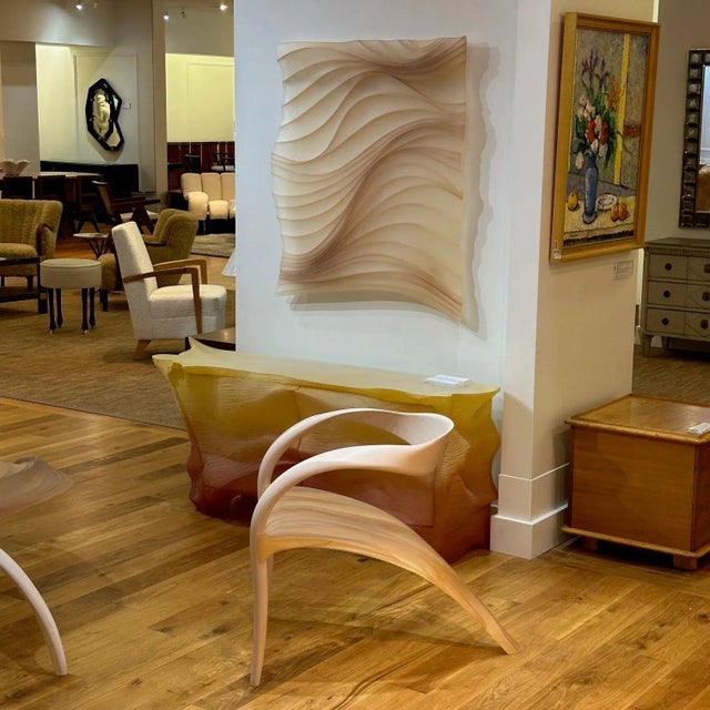 Beige Marc Fish, Contemporary, Organic Modern, Sculptural Lounge Chair, Edition 5/7 For Sale - Image 8 of 9