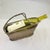 From France, a complex woven silver tone metal wine bottle caddy, circa 1930s. Beautifully made with a technique that uses...