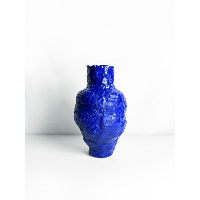 Blue Every Day Blue Collection Textured Vase 02 by Anna Demidova For Sale - Image 8 of 8