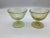 Canary Yellow 1930s Crackle Yellow Canary Vaseline Sherbet Cups- Set of 2 For Sale - Image 8 of 13