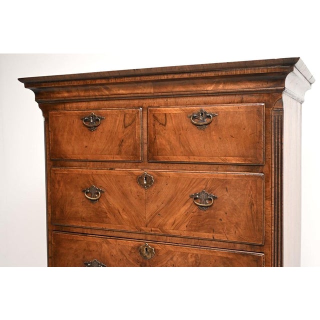 Antique Figured Walnut Chest of Drawers, 1890 For Sale - Image 12 of 14