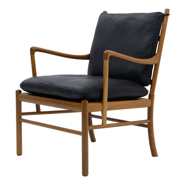 Colonial Lounge Chair by Ole Wanscher for Poul Jeppesen, 1990s For Sale