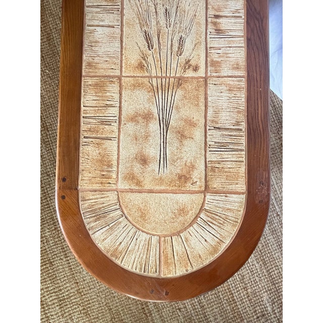 Ceramic and Wood Herbarium Coffee Table, 1970s For Sale - Image 12 of 15