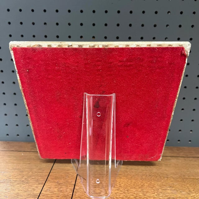 Green French 1950's Hand Painted Tile For Sale - Image 8 of 9