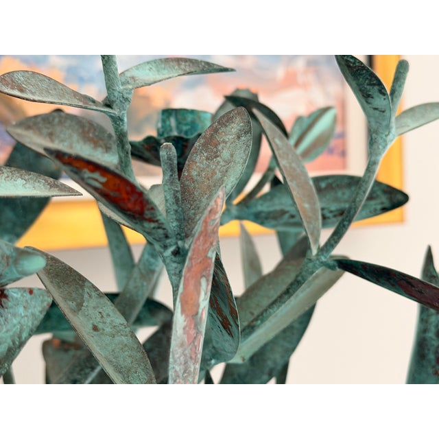 Verdigris Triple Mangrove Candelabra For Sale - Image 8 of 11