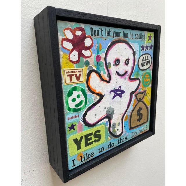 "Ghost With The Most" puts a playful spin on the saying, "He who dies with the most toys wins." This original mixed media...