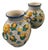 2000 - 2009 A Pair of Vintage Italianate Majolica Ceramic Urns With Putti & Lion Ring Handles For Sale - Image 5 of 10