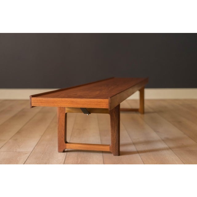 Vintage Scandinavian Low Teak Bruksbo Krobo Bench by Torbjørn Afdal for Bruksbo For Sale In Monterey, CA - Image 6 of 13