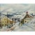 Rudolf Jacobi (German, 1889 - 1972) A snow covered village, oil on canvas painting. Signed lower right. Frame: 32.5" x 38.5"