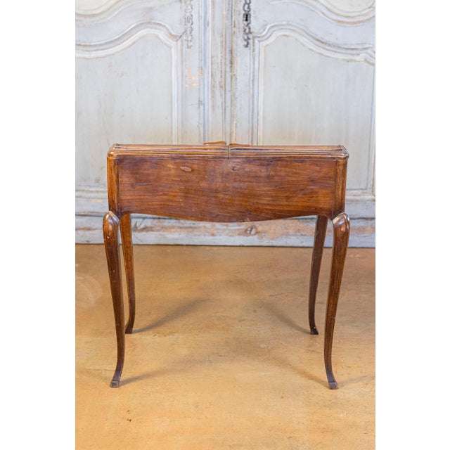 Petite French Louis XV Style Walnut Slant-Front Desk, Stamped, circa 1810 For Sale - Image 10 of 10