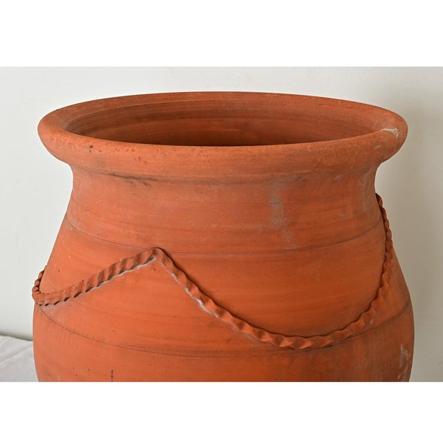 French French Vintage Large Terracotta Planter For Sale - Image 3 of 12