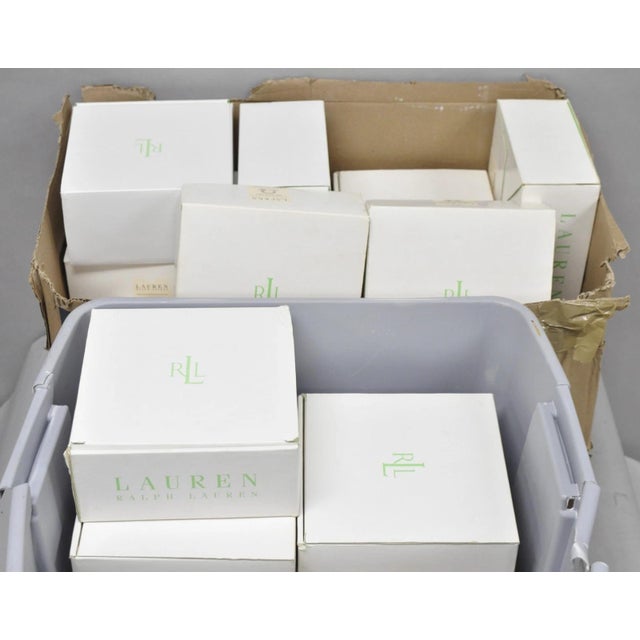 Late 20th Century Lauren Ralph Lauren "Mackenzie Quilt" 3 Pc Bone China Children's "Abc" Dish Set For Sale - Image 17 of 18