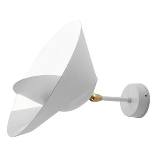 Mid-Century Modern White Saturn Wall Lamp by Serge Mouille For Sale