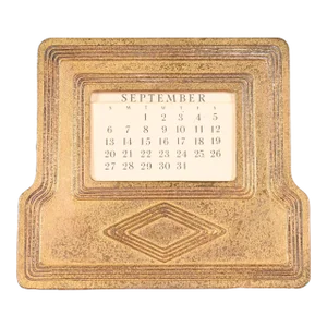 Tiffany Studios New York Graduate Bronze Doré Desk Calendar Frame or Picture Frame