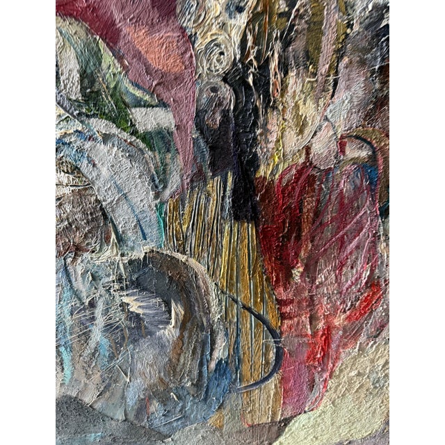 Peter Liashkov, Large Figural Abstract Oil Painting Collage LA California Artist Peter Liashkov, 1966 For Sale - Image 14 of 18
