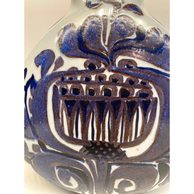 Mid-Century Modern 1960s Kari Christiansen for Royal Copenhagen & Alumia Art Pottery Ceramic Vase For Sale - Image 3 of 10