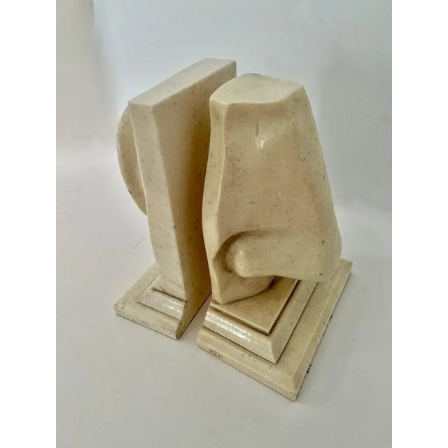 C2C Designs, Resin Based Sculptural Ear and Nose Bookend Set - A Pair For Sale In Los Angeles - Image 6 of 13
