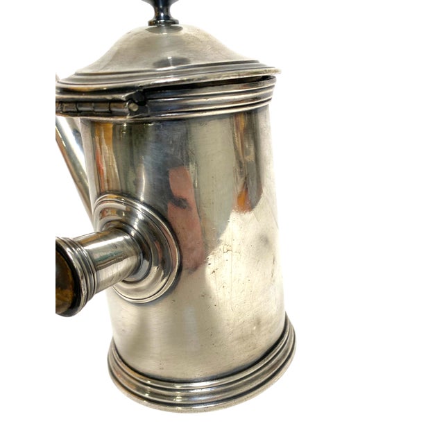 Early 20th Century Christofle Silverplate Chocolate Pot French Coffee Teapot Metal Blanc For Sale - Image 13 of 16