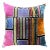 Ikat Silk Velvet Pillow Colorblock For Sale