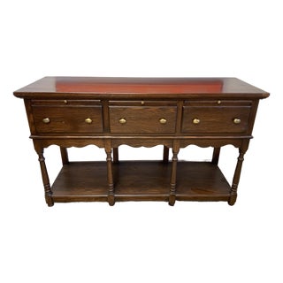20th Century Stone House Collection Oak Wood Console For Sale